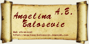 Angelina Balošević vizit kartica